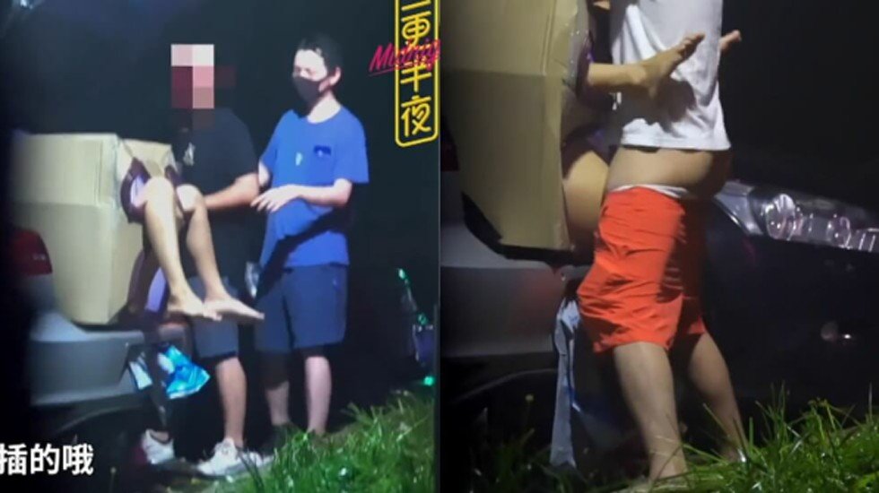 三更半夜系列：变态丈夫把娇妻塞进行李箱野外露出，路人随意玩弄满足疯狂欲望！