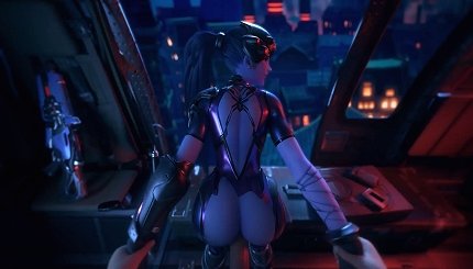 3D守望先锋黑寡妇：性感特工遭多人调教，高潮抽搐淫水狂喷